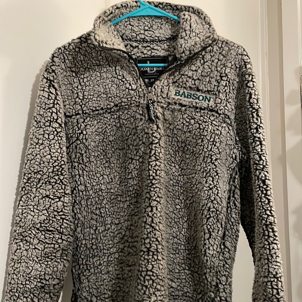 Shear womens Babson college pull over sweater.